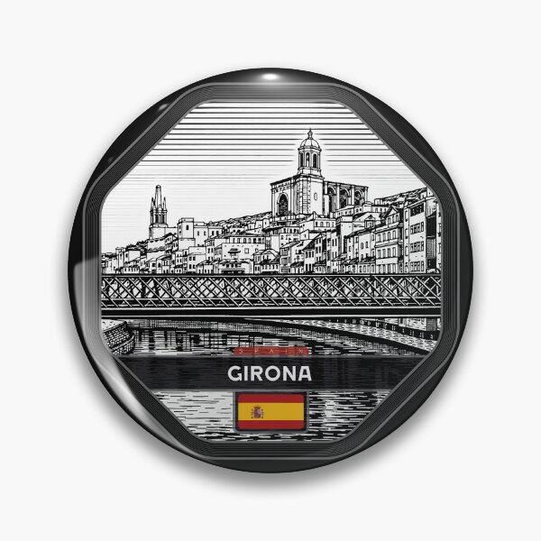 Item preview, Girona Spain Linocut Style  designed and sold by Thistle-TShop.
