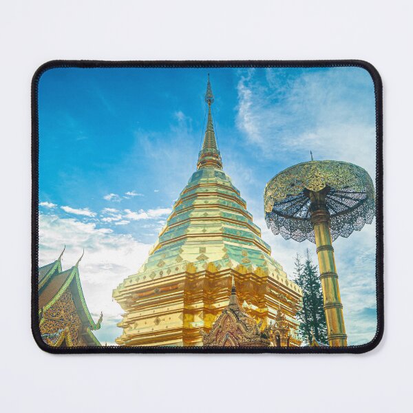 Item preview, Gold on Gold — The Chedi and Sacred Umbrella of Wat Phra That Doi Suthep designed and sold by Jomsunshine.