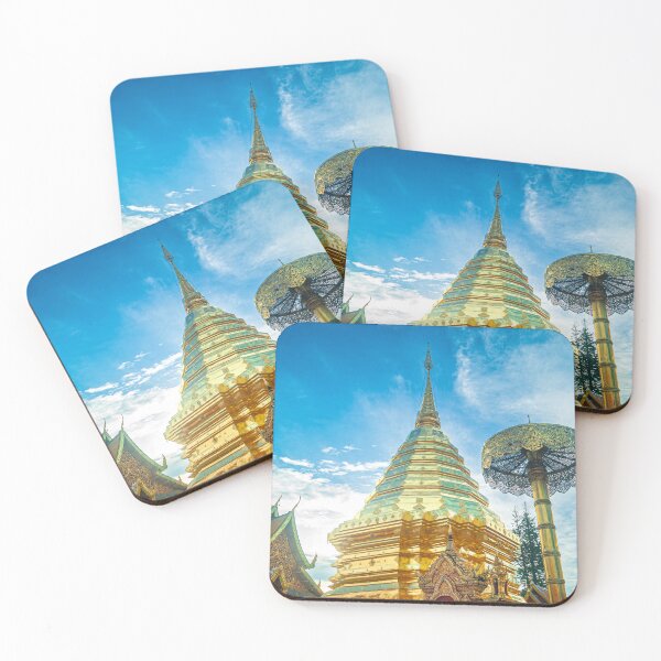 Item preview, Gold on Gold — The Chedi and Sacred Umbrella of Wat Phra That Doi Suthep designed and sold by Jomsunshine.