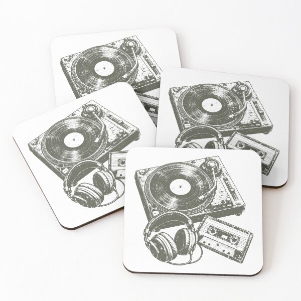 Item preview, Vintage Vinyl Record Player Cassette Headphones Music Lover designed and sold by andre-hollow.
