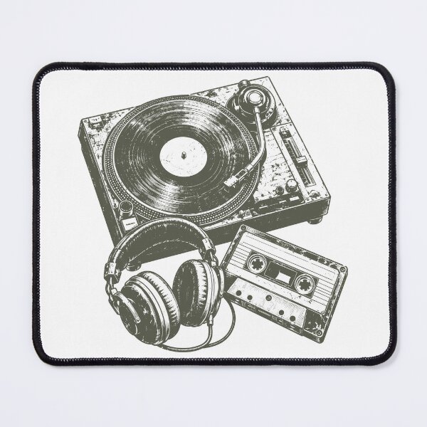 Item preview, Vintage Vinyl Record Player Cassette Headphones Music Lover designed and sold by andre-hollow.