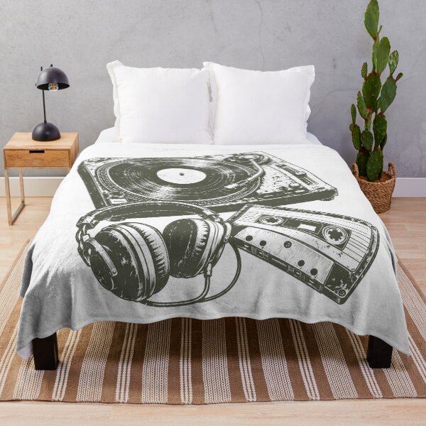 Item preview, Vintage Vinyl Record Player Cassette Headphones Music Lover designed and sold by andre-hollow.