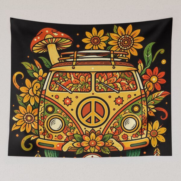 Item preview, Peace on the Road – Retro Boho Camper Van designed and sold by JanRizz.