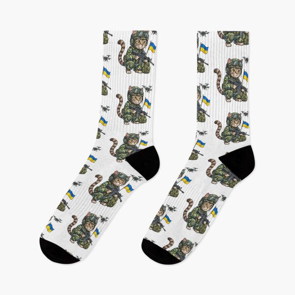 Item preview, Ukrainian cat with flags and drone in the war, cat soldier designed and sold by pixeldizajn.