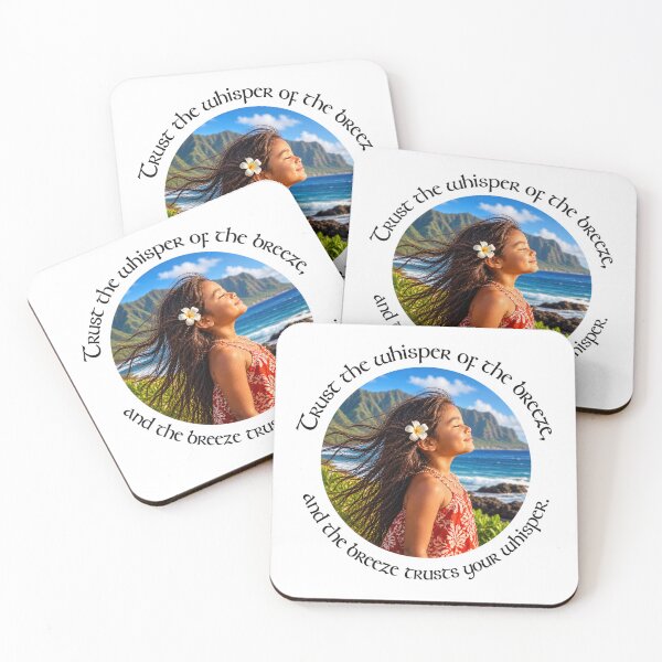 Item preview, Hawaii Intuition Proverb - Trust the whisper of the breeze | Pacific Art designed and sold by ShakaLife.org.