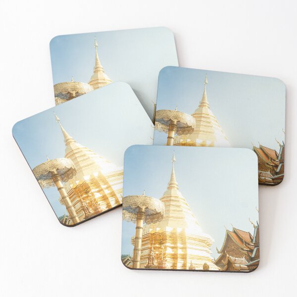Item preview, The Radiant Hour — Sunlight Breaking Over Wat Phra That Doi Suthep designed and sold by Jomsunshine.