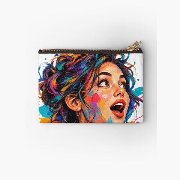 Item preview, Colorful Paint Splash Woman Portrait Expressive Joyful Art Design designed and sold by @SHINTOSARTSTORE.