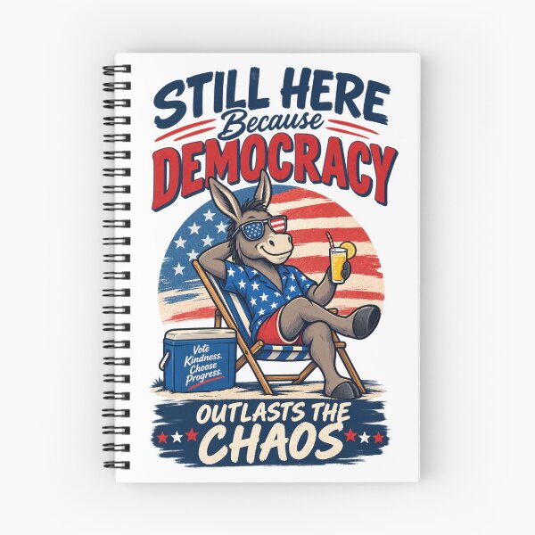 Item preview, Still Here Because Democracy Outlasts the Chaos – Patriotic Donkey designed and sold by SidTastic .