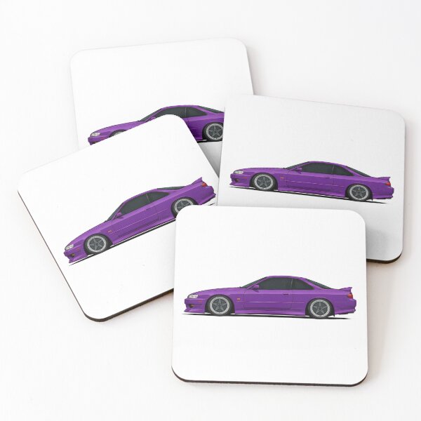Item preview, Nissan Silvia S14 - Purple JDM Drift Car Illustration designed and sold by Arslyarts.