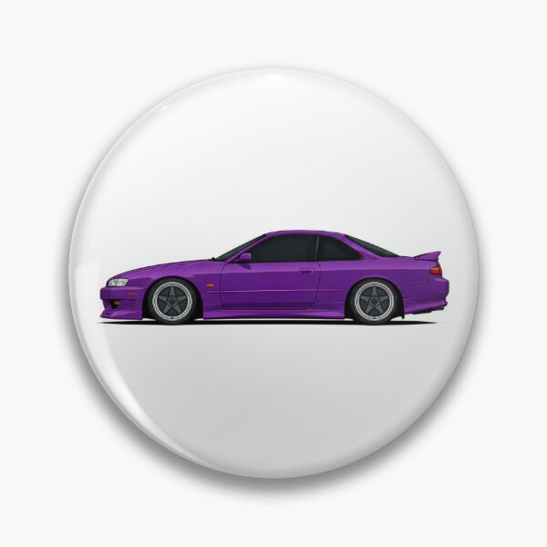 Item preview, Nissan Silvia S14 - Purple JDM Drift Car Illustration designed and sold by Arslyarts.
