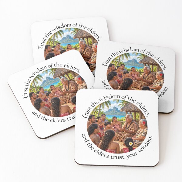Item preview,  Fiji Wisdom Proverb - Trust the wisdom of the elders | Pacific Art designed and sold by ShakaLife.org.