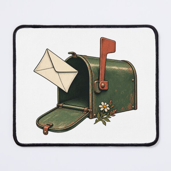 Item preview, The Waiting Mailbox Retro Snail Mail Art designed and sold by Aseel Studio.