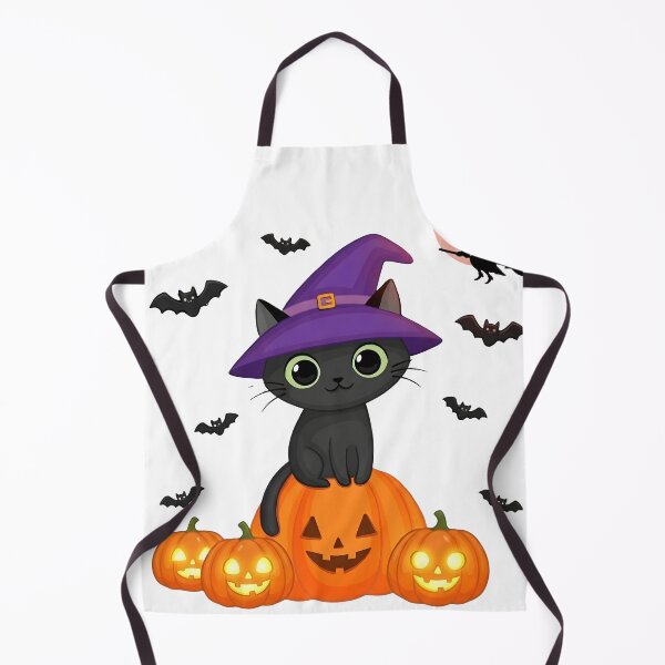 Item preview, Black Cat Witch on Halloween Pumpkins designed and sold by Pawzenix.