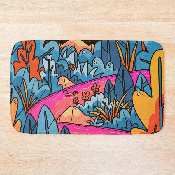 Item preview, The hot pink night river designed and sold by Swadeillustrations.