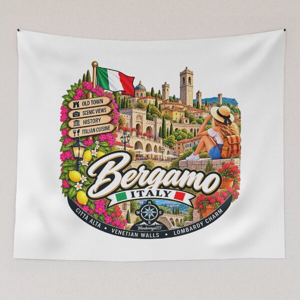 Item preview, Bergamo, Italy – Città Alta Venetian City Walls & Travel Adventures designed and sold by Wandervogel123.