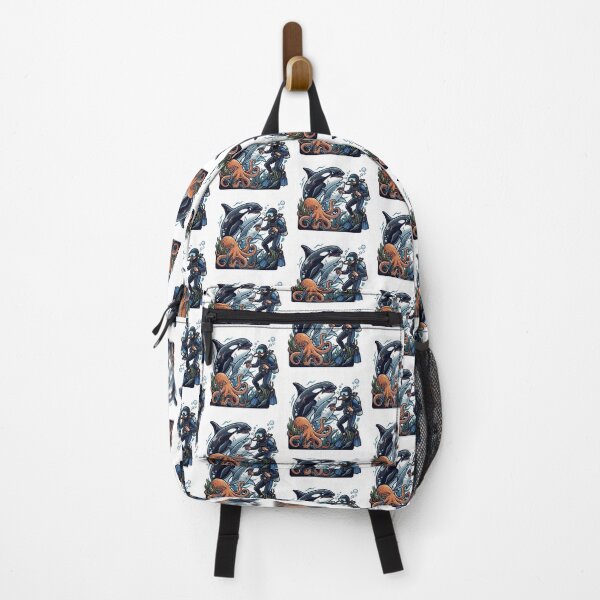 Item preview, Great White Shark, orca, octopus, scuba diver designed and sold by pixeldizajn.