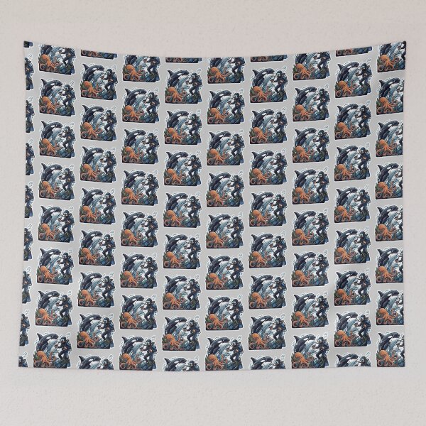 Item preview, Great White Shark, orca, octopus, scuba diver designed and sold by pixeldizajn.