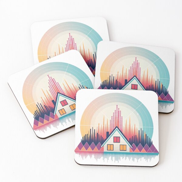 Item preview, Synthwave House Beats Equalizer Neon Art designed and sold by smartlogo_factory.
