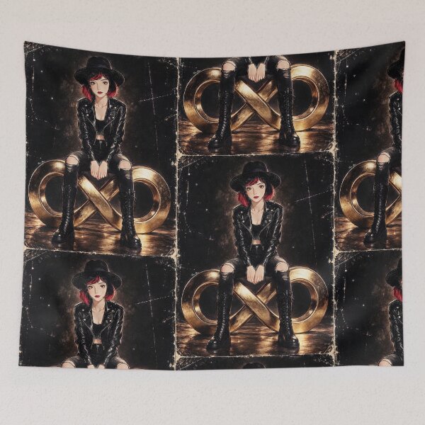 Item preview, Beyond Forever Infinity Golden Symbol Rocker Anime Art    designed and sold by Hen-C-Art.