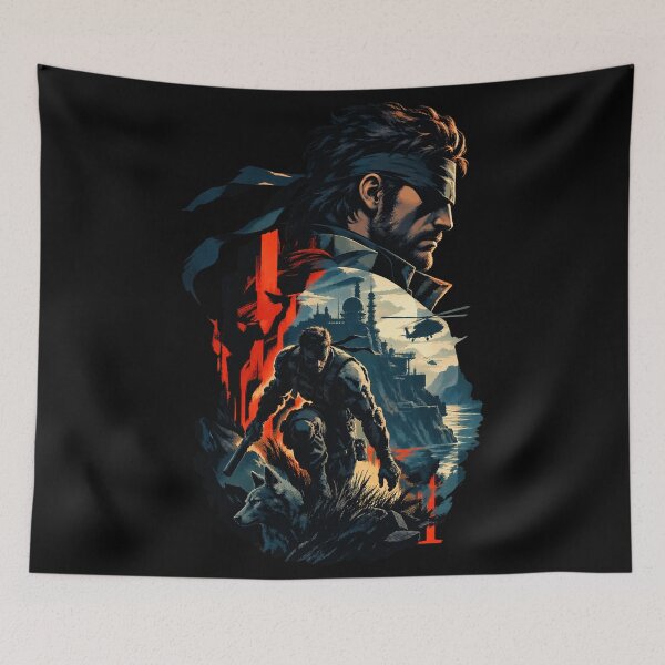 Item preview, Solid Snake Silhouette Poster – Metal Gear Solid designed and sold by · GAMING SOUL ·.