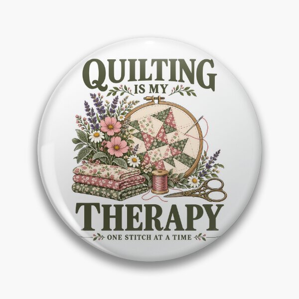 Item preview, Quilting Is My Therapy Quilter Floral Art designed and sold by roni-harbor.