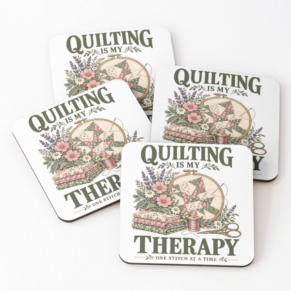 Item preview, Quilting Is My Therapy Quilter Floral Art designed and sold by roni-harbor.
