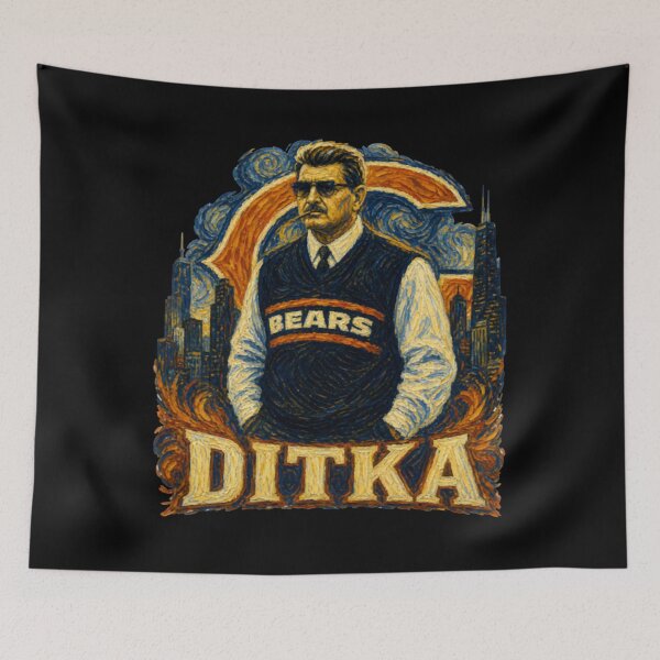 Item preview, Mike Ditka al estilo Van Gogh designed and sold by BartholomewAsh.