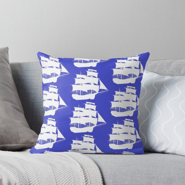 Item preview, Ship Silhouette Sailing Against Blue designed and sold by Jessie Williams.