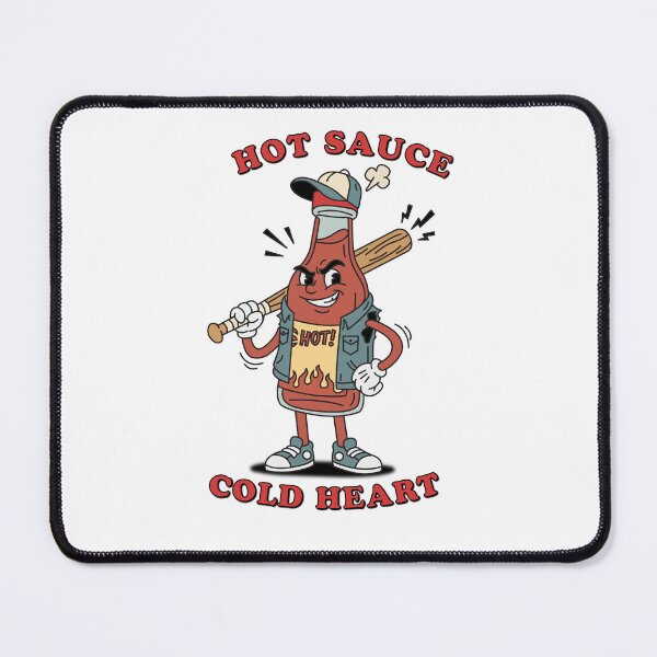 Item preview, Vintage Retro Hot Sauce Mascot - Hot Sauce Cold Heart designed and sold by KozbiDesign.