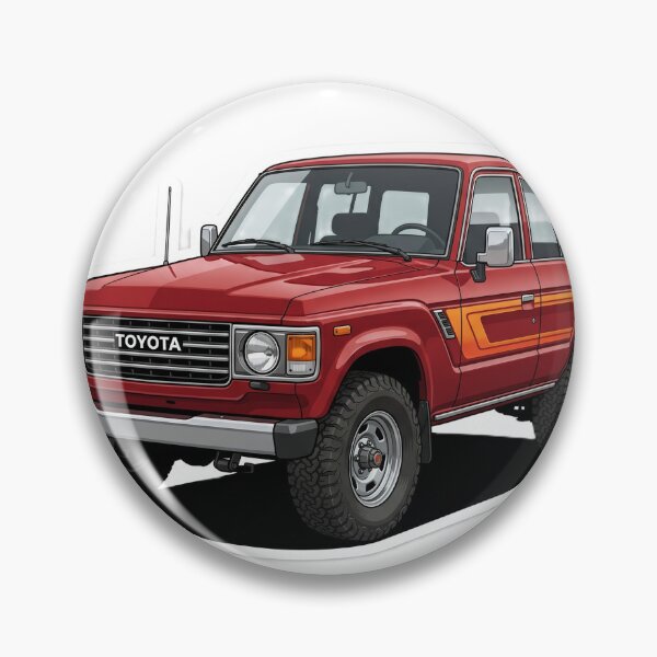 Item preview, Vintage Freeborn Red 1980s Toyota Land Cruiser FJ60 4x4 Sticker designed and sold by Fixnovaguide.