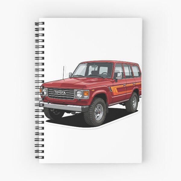 Item preview, Vintage Freeborn Red 1980s Toyota Land Cruiser FJ60 4x4 Sticker designed and sold by Fixnovaguide.
