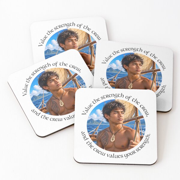 Item preview, Polynesian Teamwork Proverb - Value the strength of the crew | Pacific Art designed and sold by ShakaLife.org.