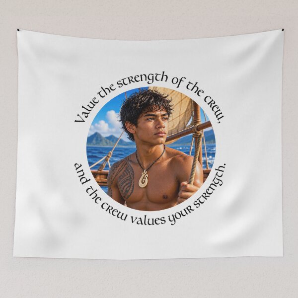 Item preview, Polynesian Teamwork Proverb - Value the strength of the crew | Pacific Art designed and sold by ShakaLife.org.