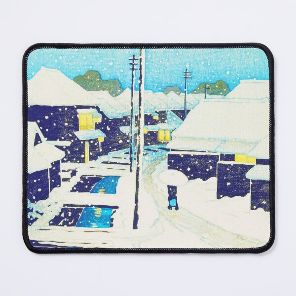 Item preview, Evening Snow at Terashima Village by Kawase Hasui designed and sold by VenusArt7.