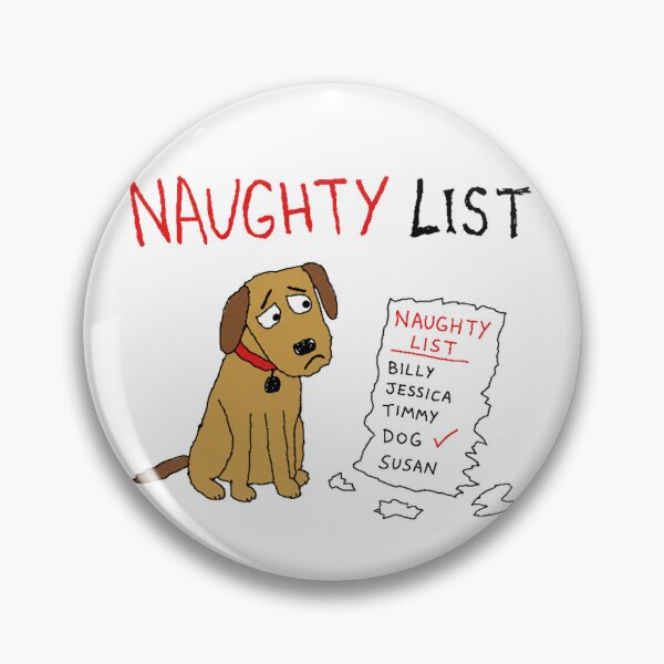 Item preview, Naughty List Dog Ironic Holiday Design designed and sold by AntiPetDesign.