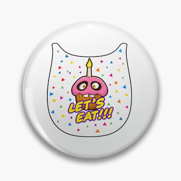 Item preview, FNAF Cupcake Let’s Eat — Chica Bib Design designed and sold by ROBOTFACE.