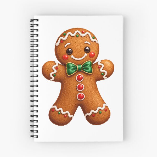 Item preview, Cute Christmas Gingerbread Man with Green Bow Tie – Holiday Art designed and sold by Pixanova.