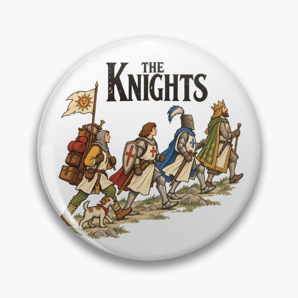 Item preview, The Knights Medieval Crossing Vintage Fantasy Adventure Parody designed and sold by KippyMcCall.