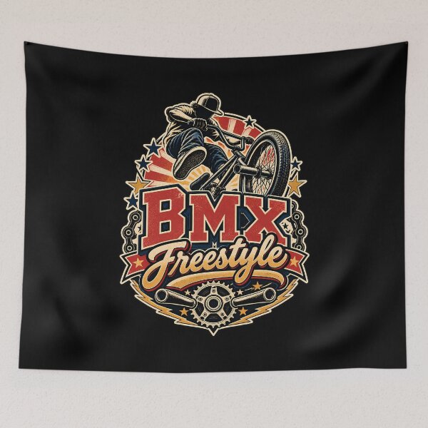 Item preview, Varsity And Script BMX Freestyle Sticker Design designed and sold by Tong4130.