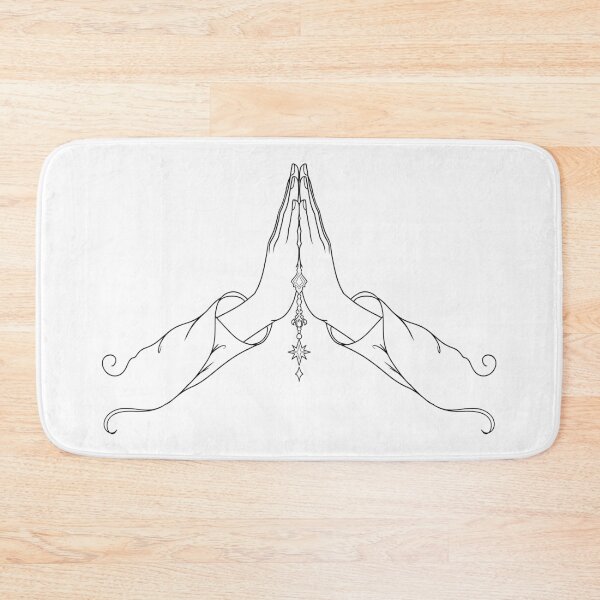 Item preview, Praying Hands Namaste Yoga Spiritual Line Art designed and sold by salinsiree.