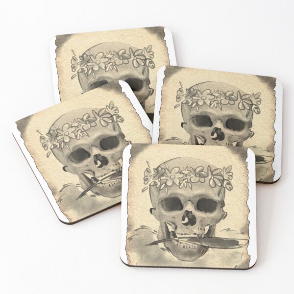 Item preview, Skull and Florals Dark designed and sold by ShopCNTS.