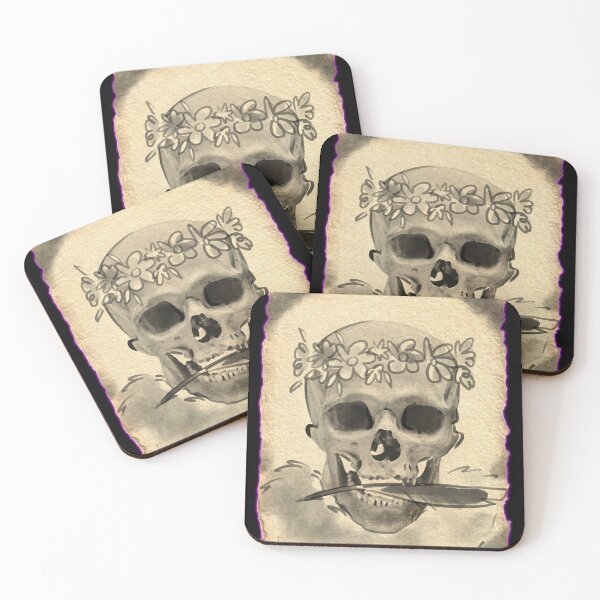 Item preview, Skull and Florals Glow designed and sold by ShopCNTS.