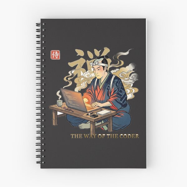 Item preview, The Edo Developer — Ukiyo-e Zen Coder with Laptop designed and sold by カイトラボ.