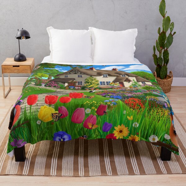 Item preview, Peaceful Cottage Garden New Version designed and sold by GeraldNewtonArt.
