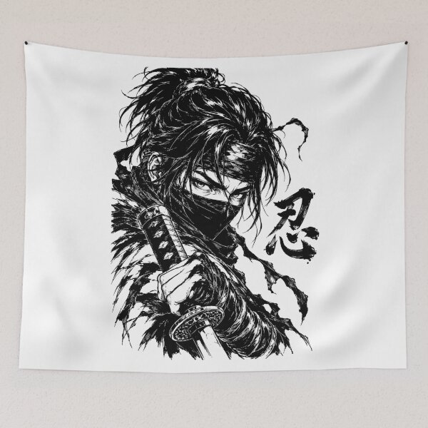 Item preview, Japanese Ninja with Katana designed and sold by bapupa.