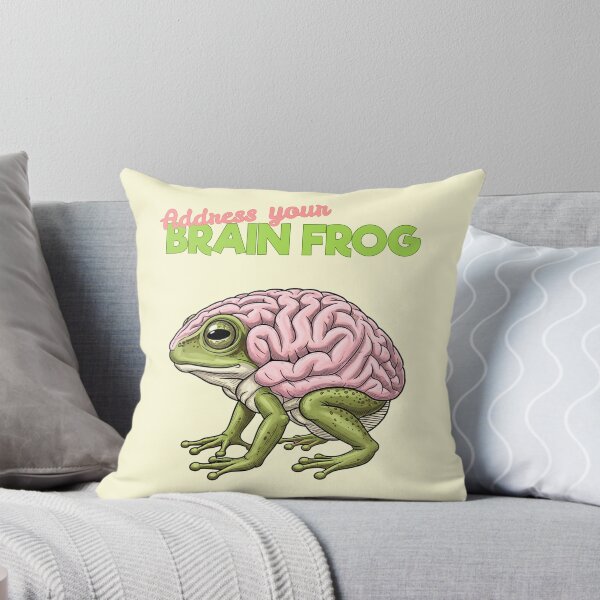 Item preview, Address Your Brain Frog Brain Fog Spoonie Chronic Illness Inflammation T-Shirt designed and sold by QuirkyGuacamole.