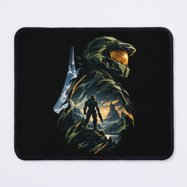 Item preview, Master Chief Silhouette Poster – Halo Game Art designed and sold by · GAMING SOUL ·.