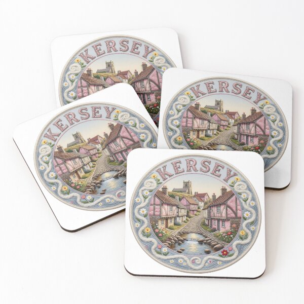 Item preview, Kersey England Suffolk Ford Timber Framed Village Embroidered Patch Sticker designed and sold by Imaginarium of Chaos falcon88 .