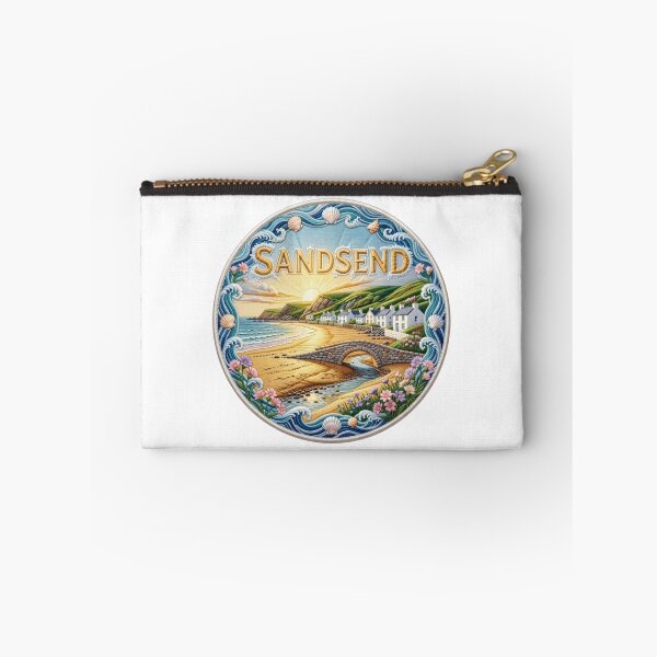 Item preview, Sandsend England Yorkshire Coast Beach Village Embroidered Patch Sticker designed and sold by Imaginarium of Chaos falcon88 .