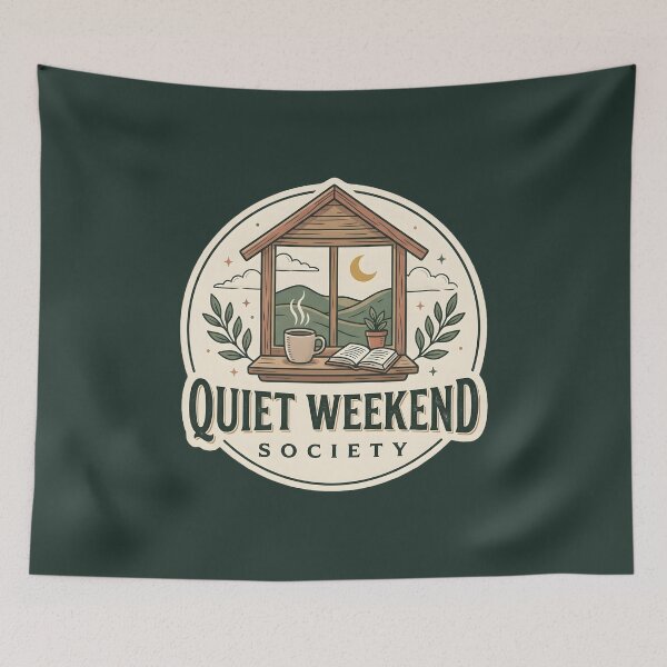 Item preview, Quiet Weekend Society Vintage Introvert Cozy Living Emblem designed and sold by MCV-Designs.